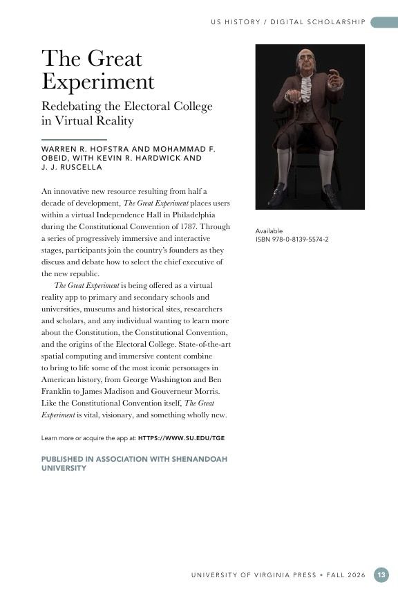 University of Virginia Press Fall 2026 Catalog Weekly Ad December 31, 2025 - December 31, 2026