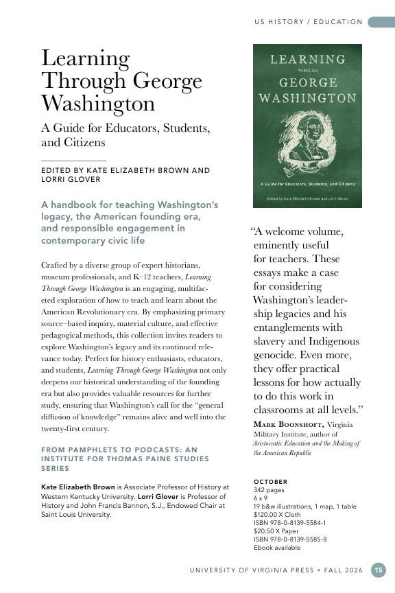 University of Virginia Press Fall 2026 Catalog Weekly Ad December 31, 2025 - December 31, 2026