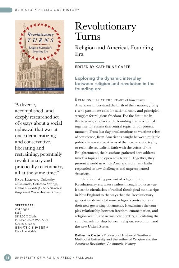 University of Virginia Press Fall 2026 Catalog Weekly Ad December 31, 2025 - December 31, 2026