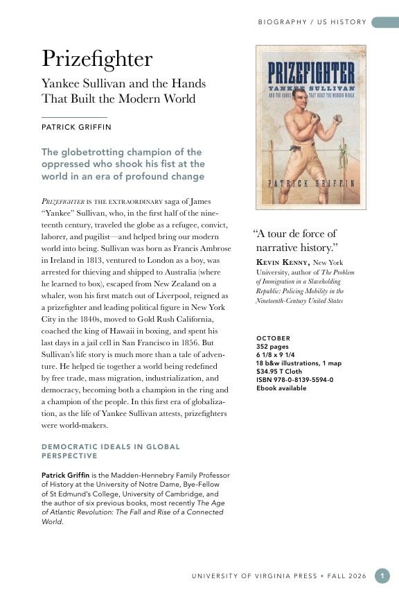 University of Virginia Press Fall 2026 Catalog Weekly Ad December 31, 2025 - December 31, 2026