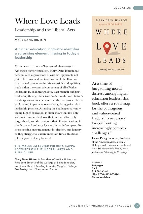 University of Virginia Press Fall 2026 Catalog Weekly Ad December 31, 2025 - December 31, 2026