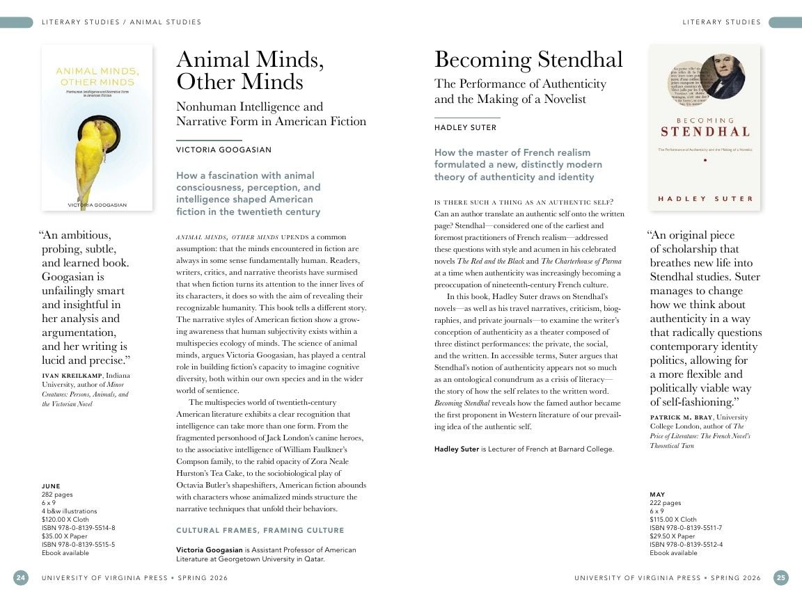 University of Virginia Press Spring 2026 Catalog Weekly Ad December 31, 2025 - December 31, 2026