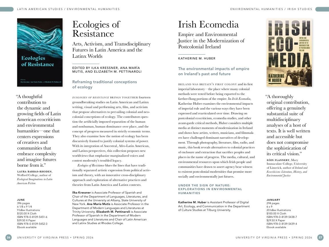 University of Virginia Press Spring 2026 Catalog Weekly Ad December 31, 2025 - December 31, 2026