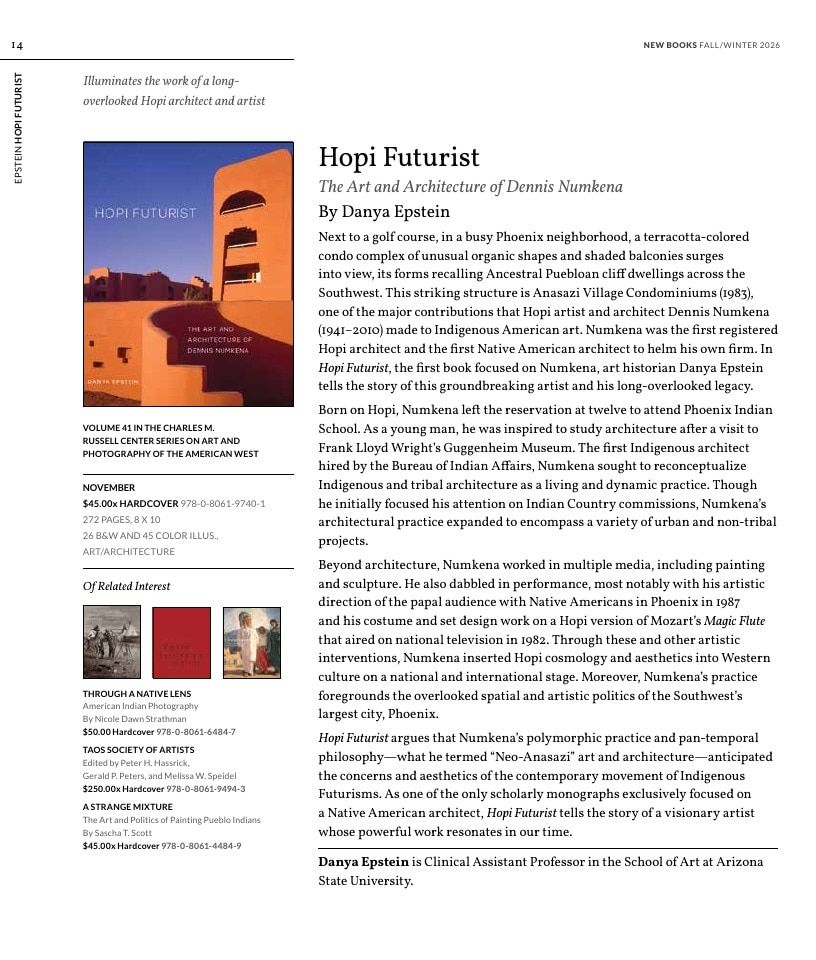 University of Oklahoma Press Fall 2026 Catalog Weekly Ad December 31, 2025 - December 31, 2026