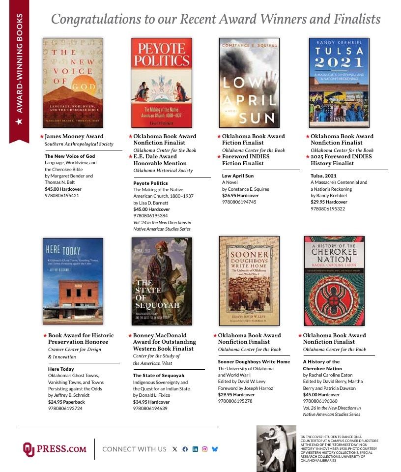 University of Oklahoma Press Fall 2026 Catalog Weekly Ad December 31, 2025 - December 31, 2026