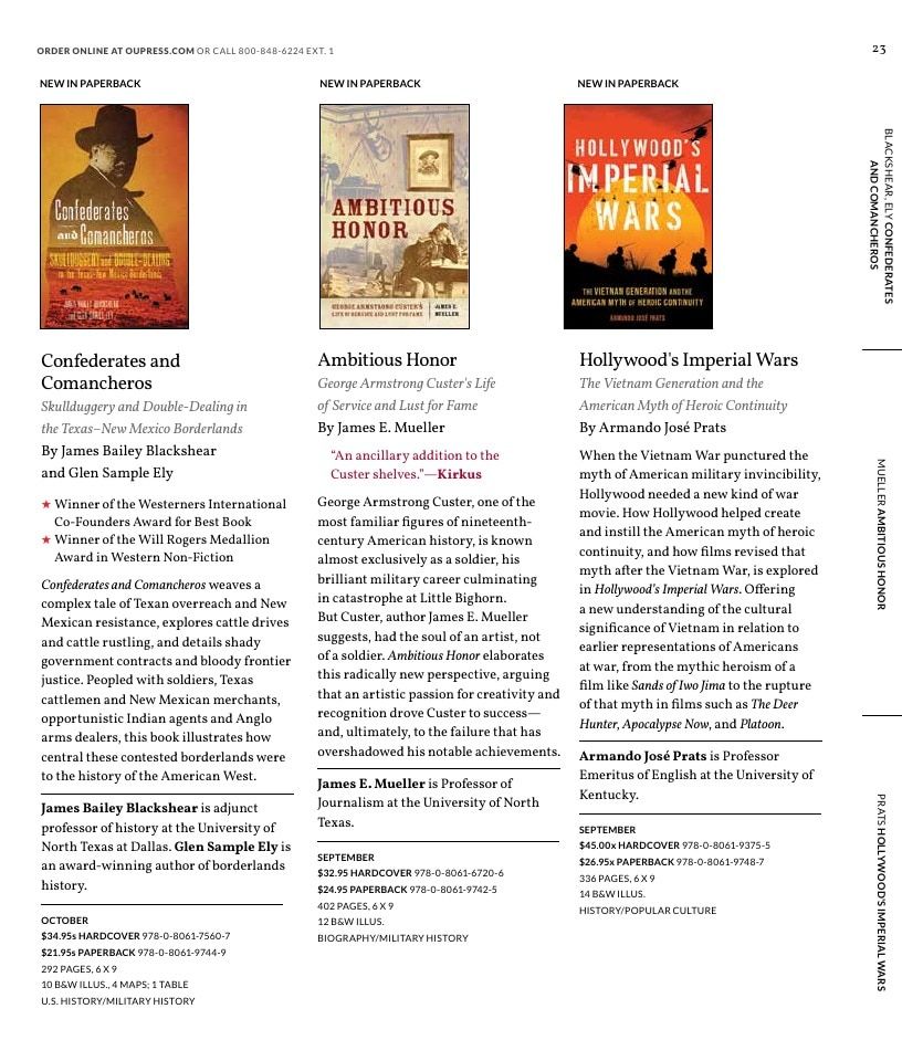University of Oklahoma Press Fall 2026 Catalog Weekly Ad December 31, 2025 - December 31, 2026