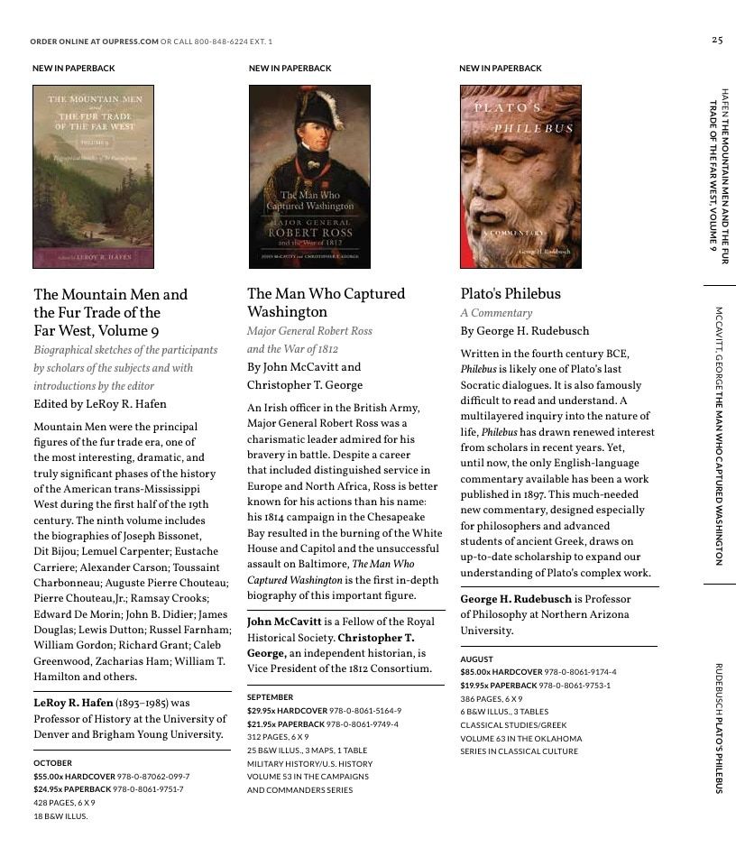 University of Oklahoma Press Fall 2026 Catalog Weekly Ad December 31, 2025 - December 31, 2026