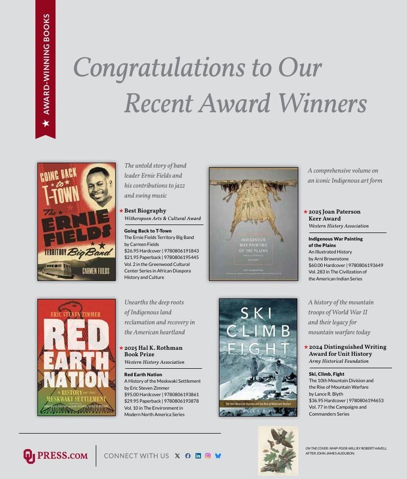 University of Oklahoma Press Spring 2026 Catalog Weekly Ad December 31, 2025 - December 31, 2026