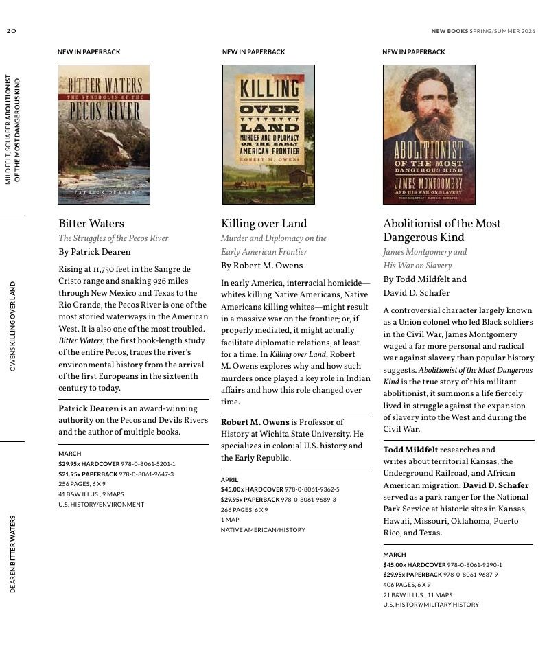 University of Oklahoma Press Spring 2026 Catalog Weekly Ad December 31, 2025 - December 31, 2026