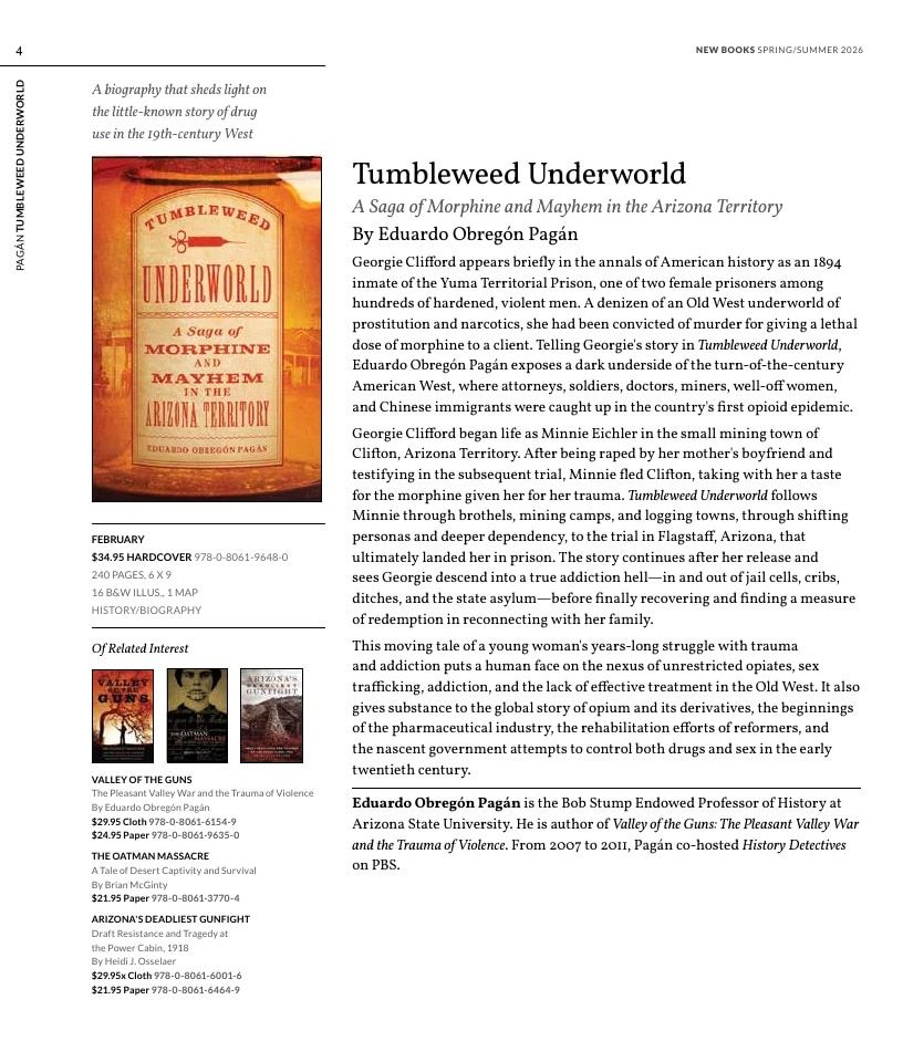 University of Oklahoma Press Spring 2026 Catalog Weekly Ad December 31, 2025 - December 31, 2026