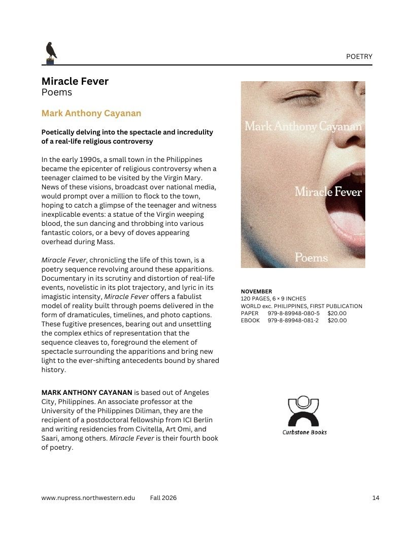 Northwestern University Press Fall 2026 Catalog Weekly Ad December 31, 2025 - December 31, 2026