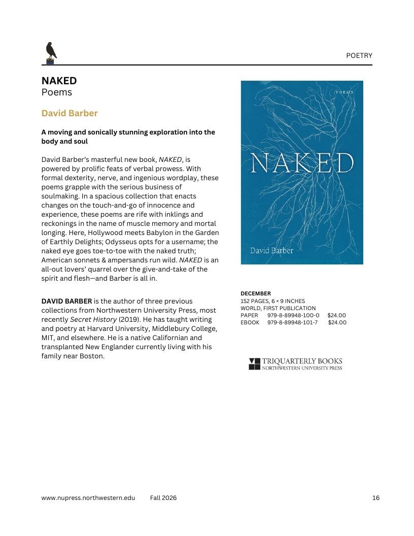Northwestern University Press Fall 2026 Catalog Weekly Ad December 31, 2025 - December 31, 2026