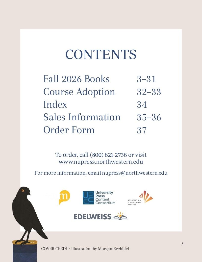 Northwestern University Press Fall 2026 Catalog Weekly Ad December 31, 2025 - December 31, 2026