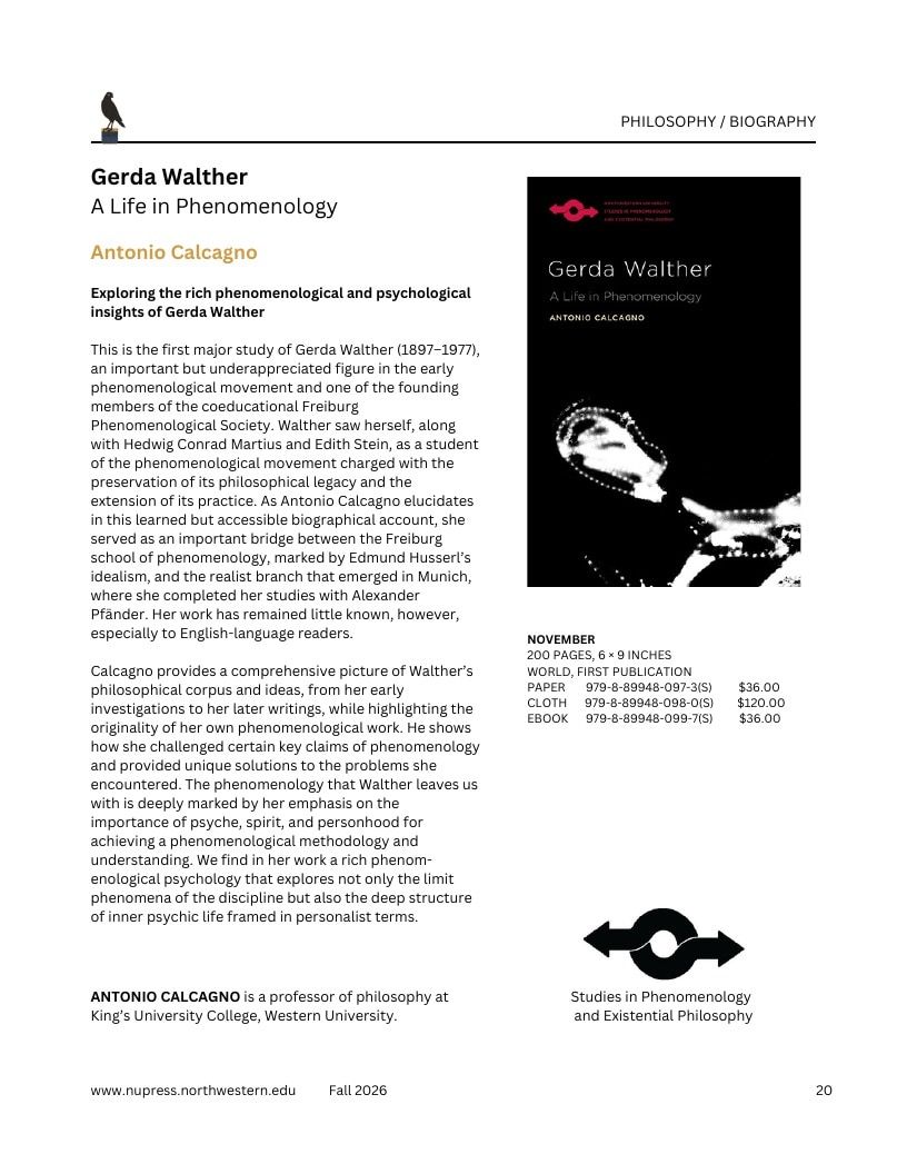 Northwestern University Press Fall 2026 Catalog Weekly Ad December 31, 2025 - December 31, 2026