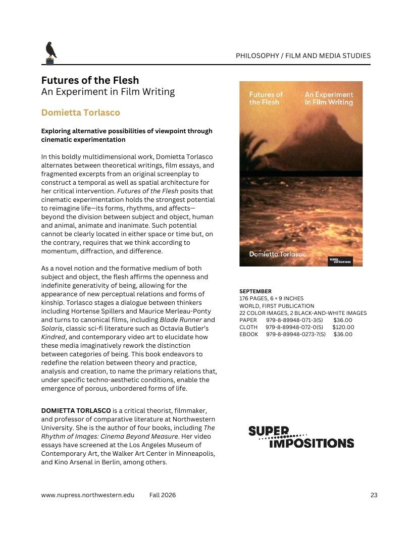 Northwestern University Press Fall 2026 Catalog Weekly Ad December 31, 2025 - December 31, 2026