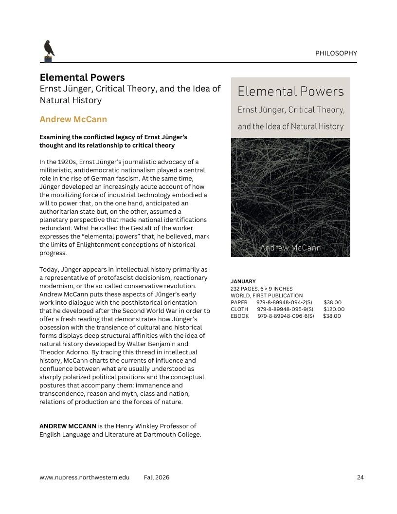 Northwestern University Press Fall 2026 Catalog Weekly Ad December 31, 2025 - December 31, 2026