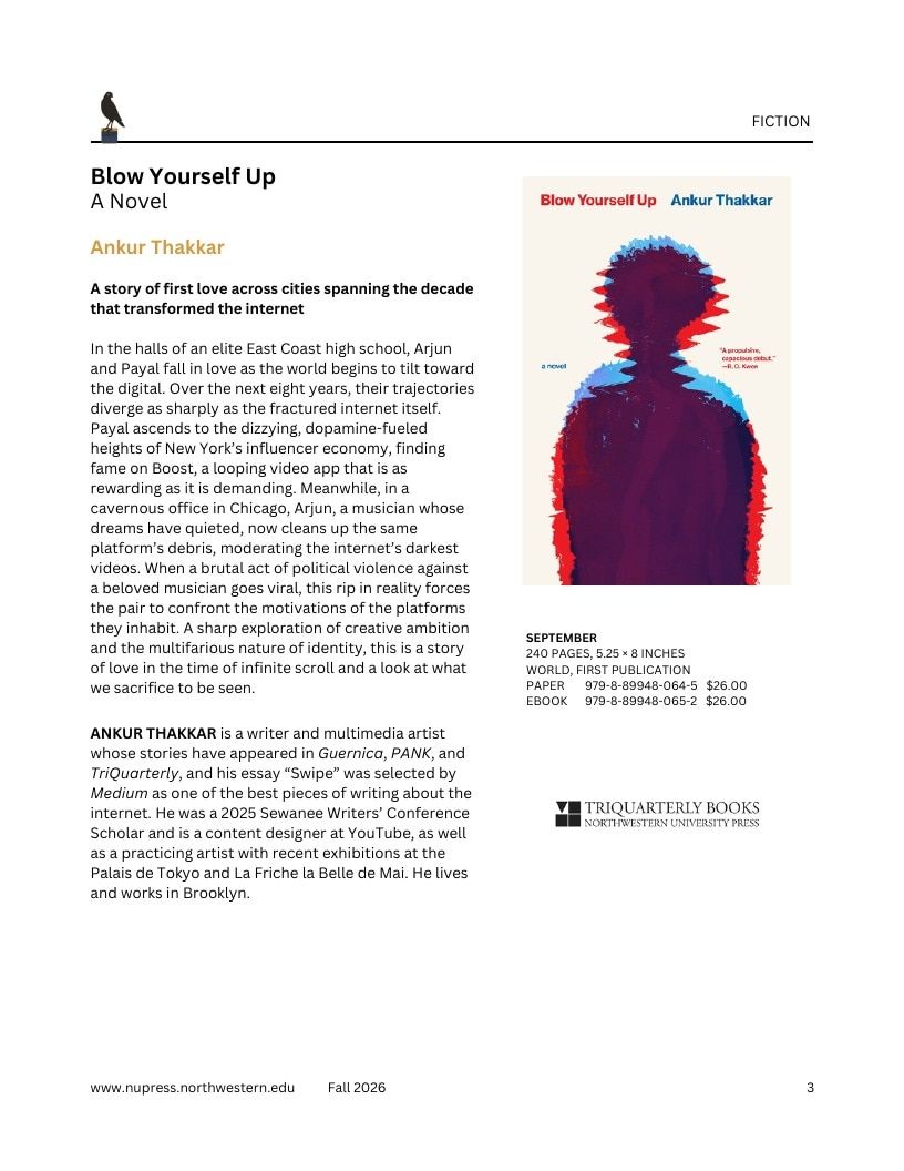 Northwestern University Press Fall 2026 Catalog Weekly Ad December 31, 2025 - December 31, 2026