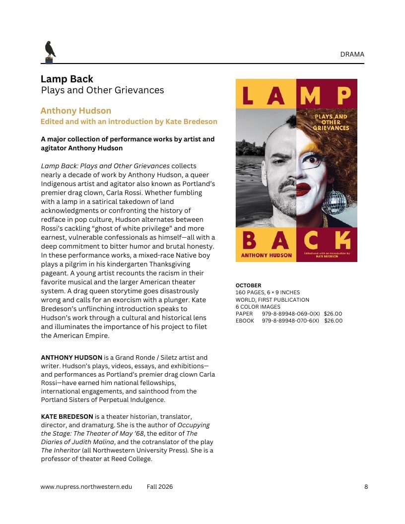 Northwestern University Press Fall 2026 Catalog Weekly Ad December 31, 2025 - December 31, 2026