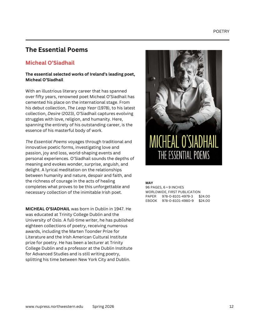 Northwestern University Press Spring 2026 Catalog Weekly Ad December 31, 2025 - December 31, 2026