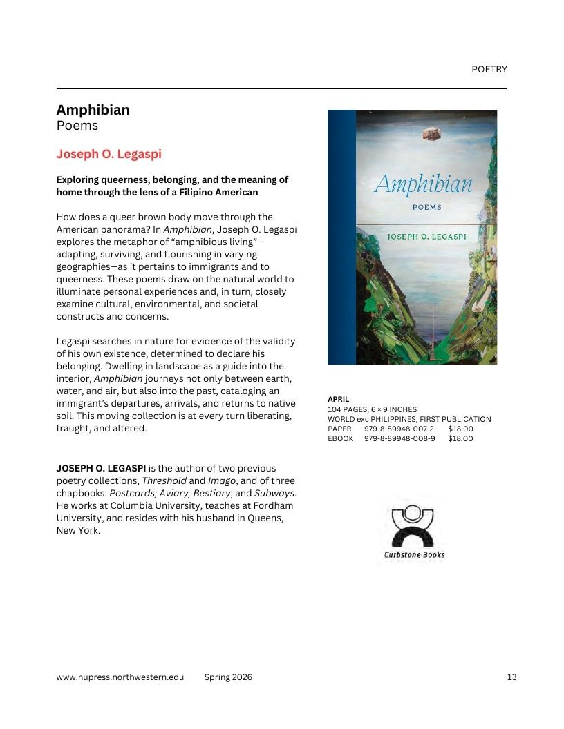 Northwestern University Press Spring 2026 Catalog Weekly Ad December 31, 2025 - December 31, 2026