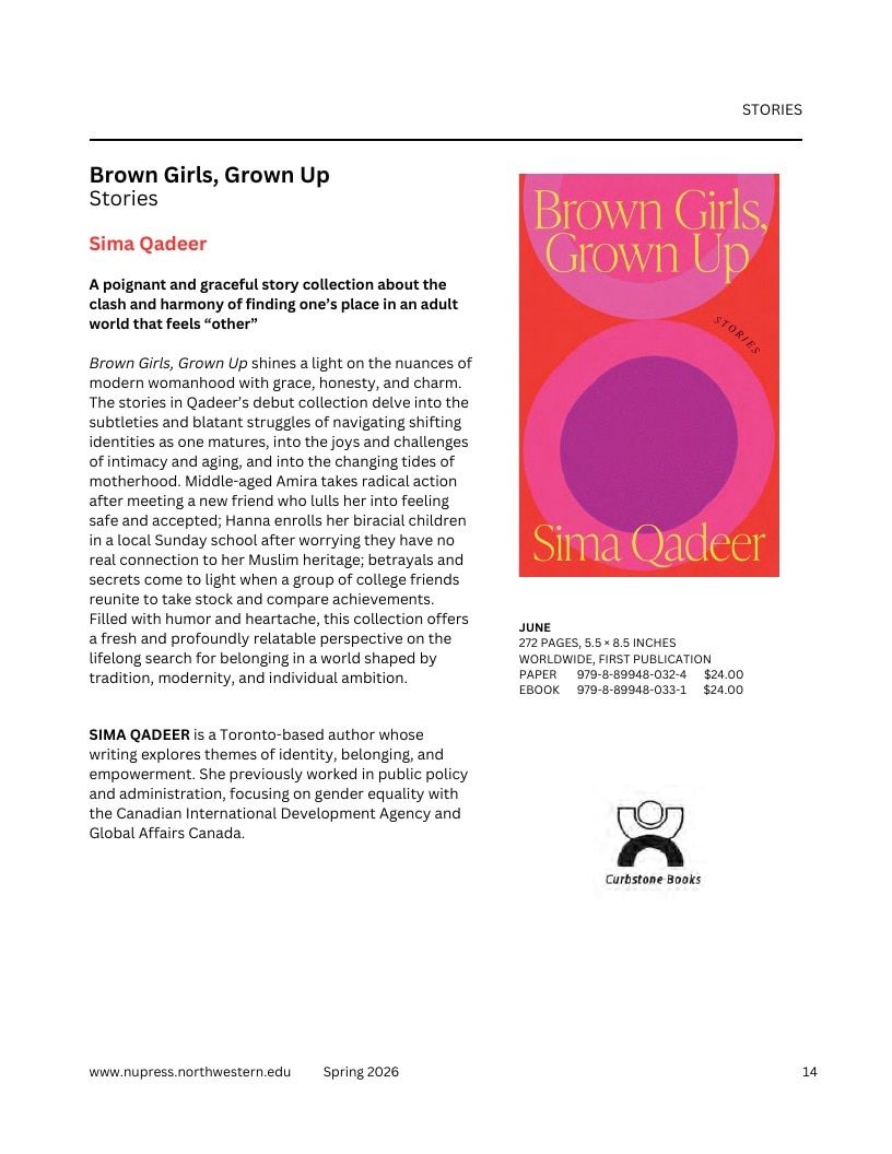 Northwestern University Press Spring 2026 Catalog Weekly Ad December 31, 2025 - December 31, 2026