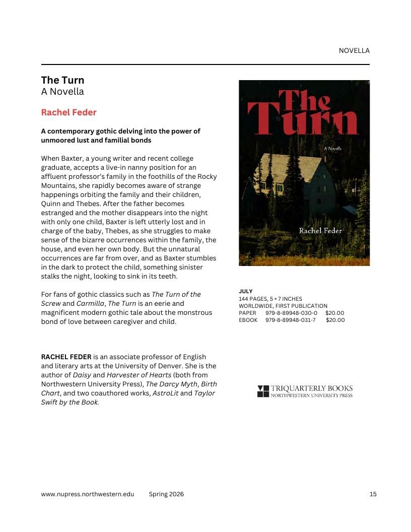 Northwestern University Press Spring 2026 Catalog Weekly Ad December 31, 2025 - December 31, 2026