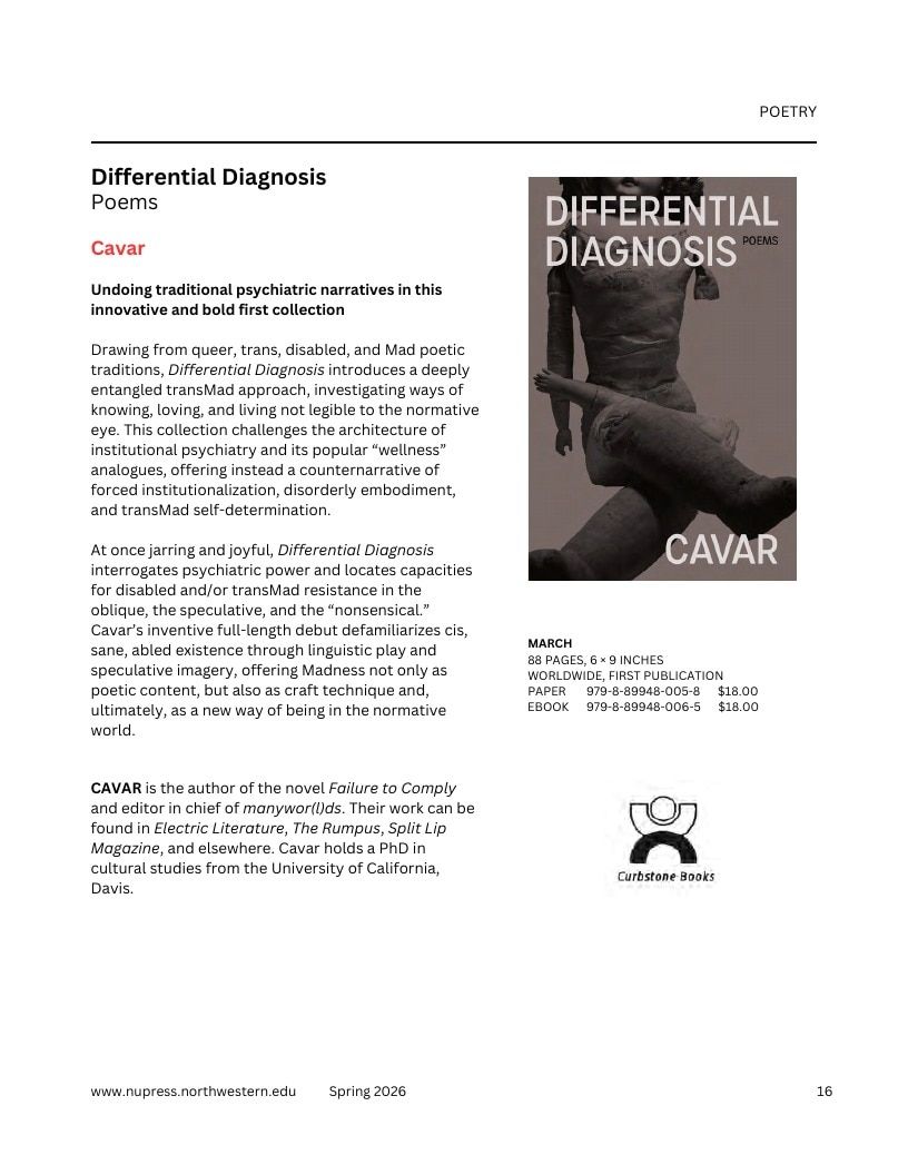 Northwestern University Press Spring 2026 Catalog Weekly Ad December 31, 2025 - December 31, 2026