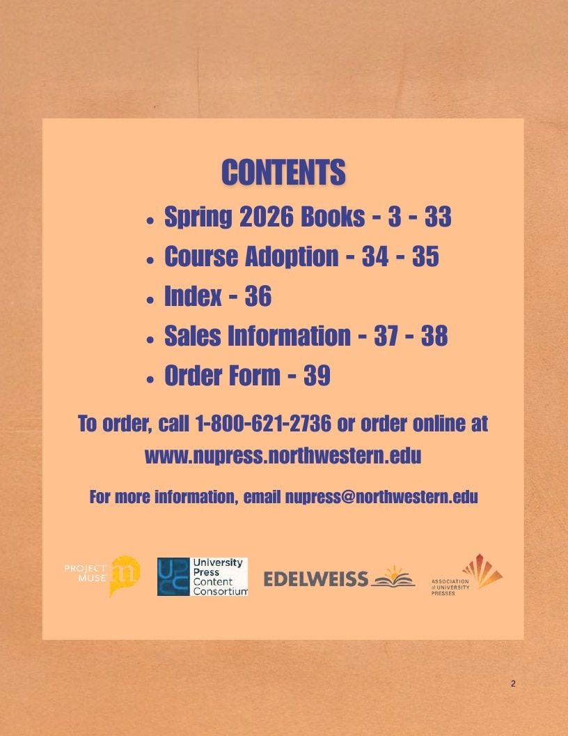 Northwestern University Press Spring 2026 Catalog Weekly Ad December 31, 2025 - December 31, 2026