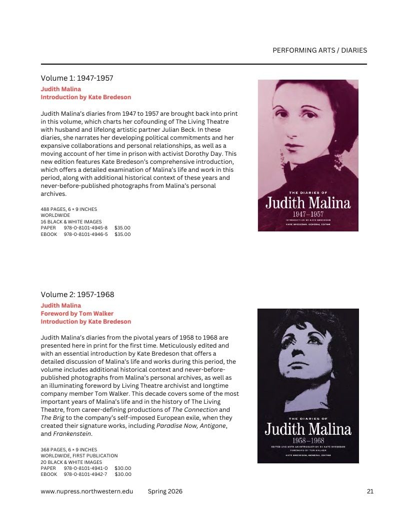 Northwestern University Press Spring 2026 Catalog Weekly Ad December 31, 2025 - December 31, 2026