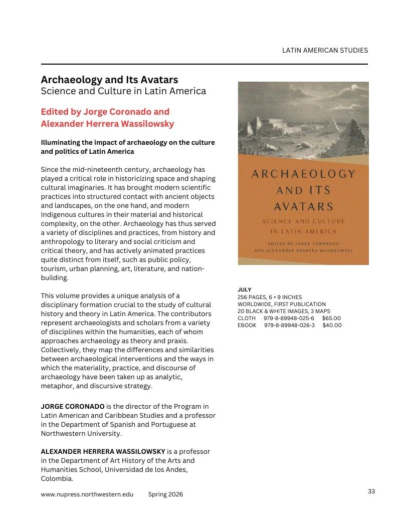 Northwestern University Press Spring 2026 Catalog Weekly Ad December 31, 2025 - December 31, 2026