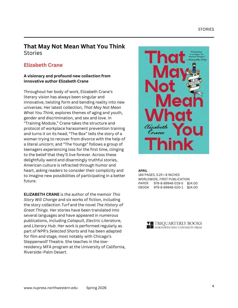 Northwestern University Press Spring 2026 Catalog Weekly Ad December 31, 2025 - December 31, 2026