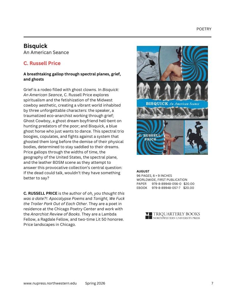 Northwestern University Press Spring 2026 Catalog Weekly Ad December 31, 2025 - December 31, 2026