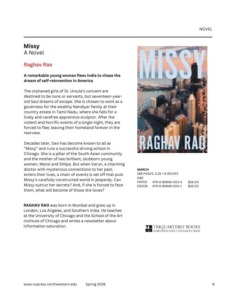 Northwestern University Press Spring 2026 Catalog Weekly Ad December 31, 2025 - December 31, 2026