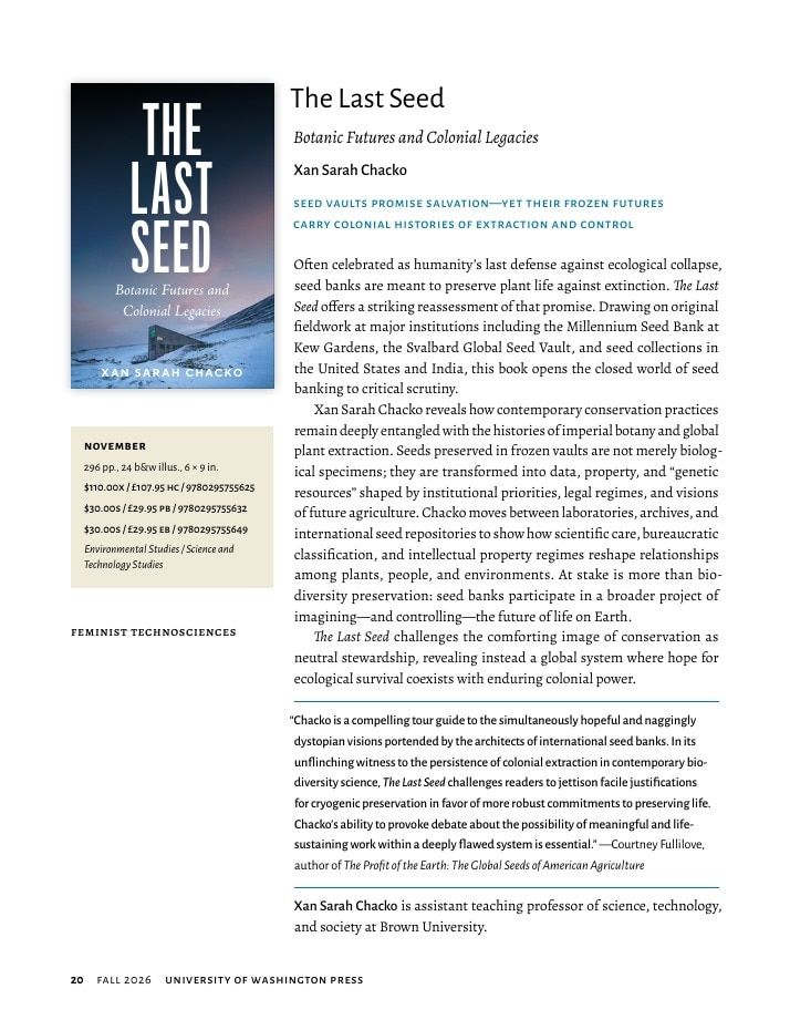 University of Washington Press Fall 2026 Catalog Weekly Ad December 31, 2025 - December 31, 2026