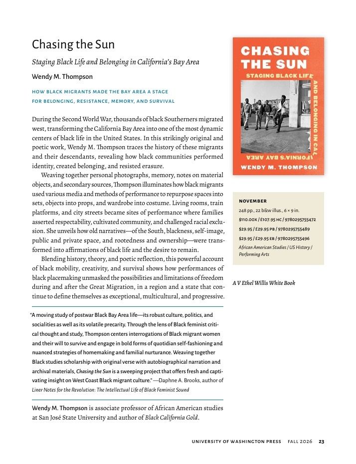 University of Washington Press Fall 2026 Catalog Weekly Ad December 31, 2025 - December 31, 2026
