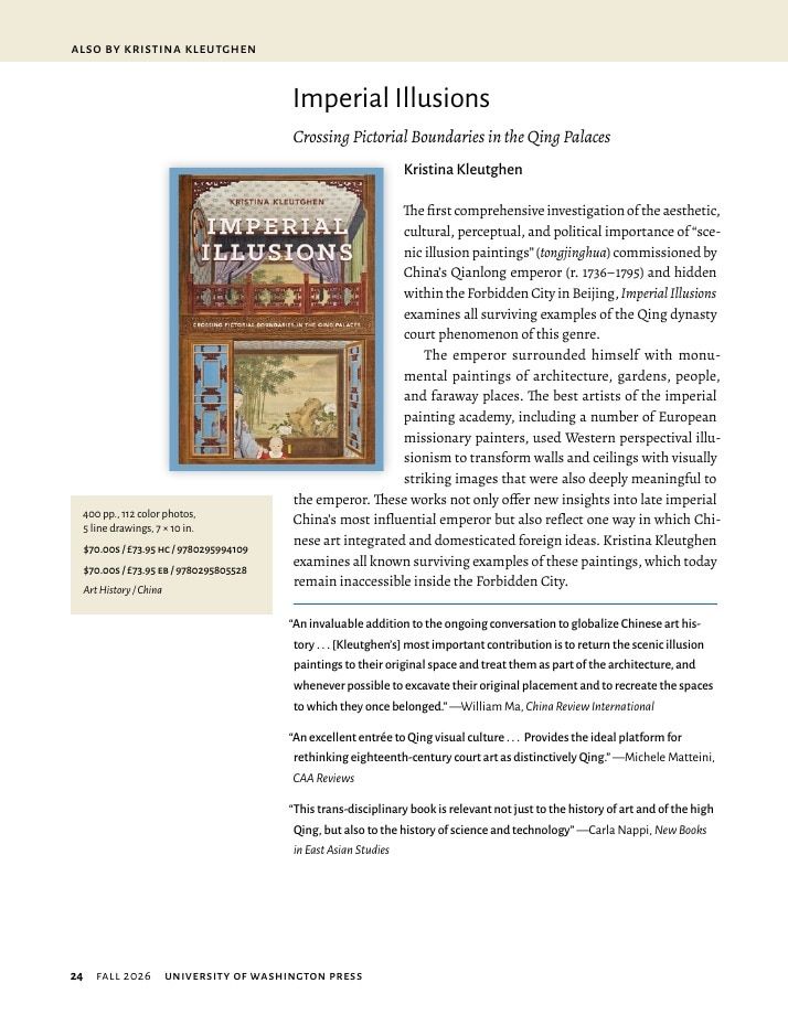 University of Washington Press Fall 2026 Catalog Weekly Ad December 31, 2025 - December 31, 2026