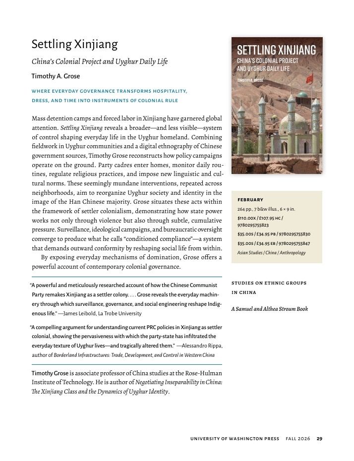 University of Washington Press Fall 2026 Catalog Weekly Ad December 31, 2025 - December 31, 2026
