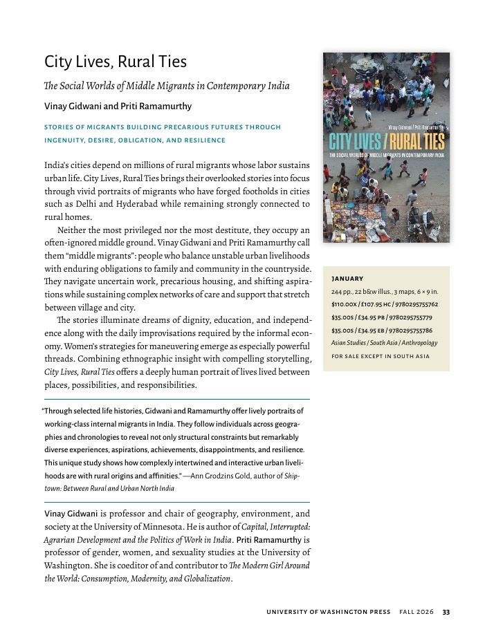 University of Washington Press Fall 2026 Catalog Weekly Ad December 31, 2025 - December 31, 2026
