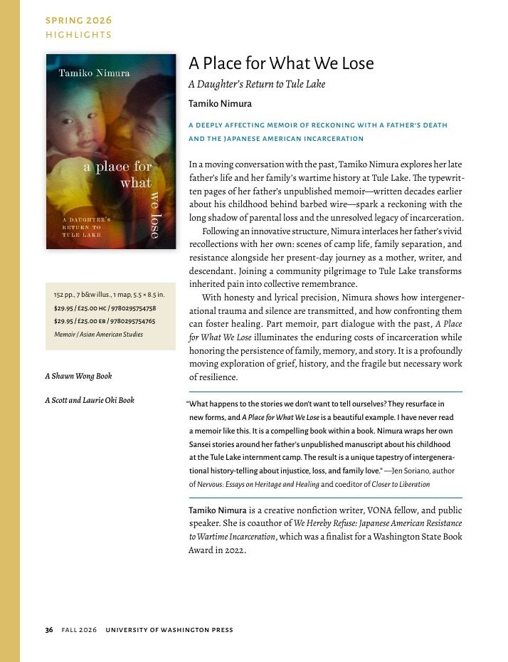University of Washington Press Fall 2026 Catalog Weekly Ad December 31, 2025 - December 31, 2026
