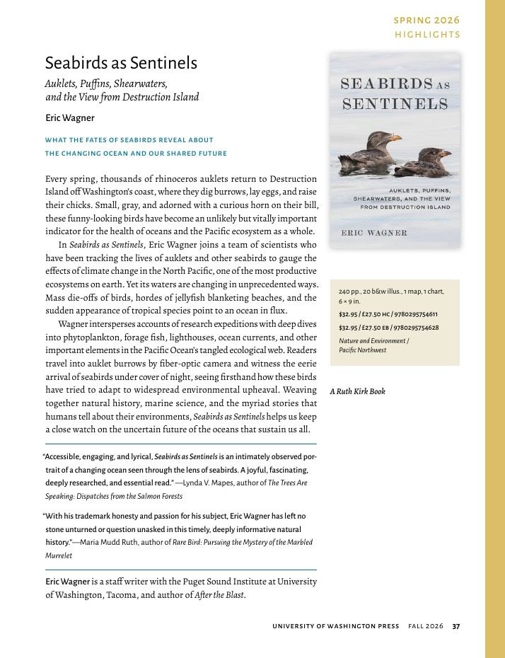 University of Washington Press Fall 2026 Catalog Weekly Ad December 31, 2025 - December 31, 2026