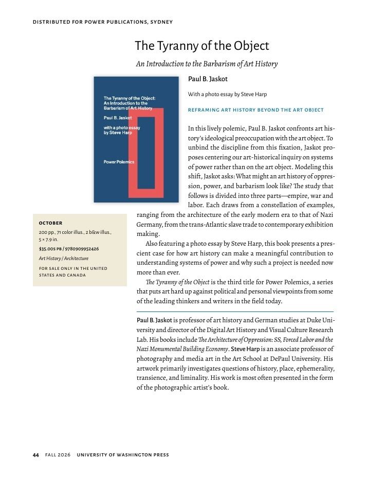 University of Washington Press Fall 2026 Catalog Weekly Ad December 31, 2025 - December 31, 2026