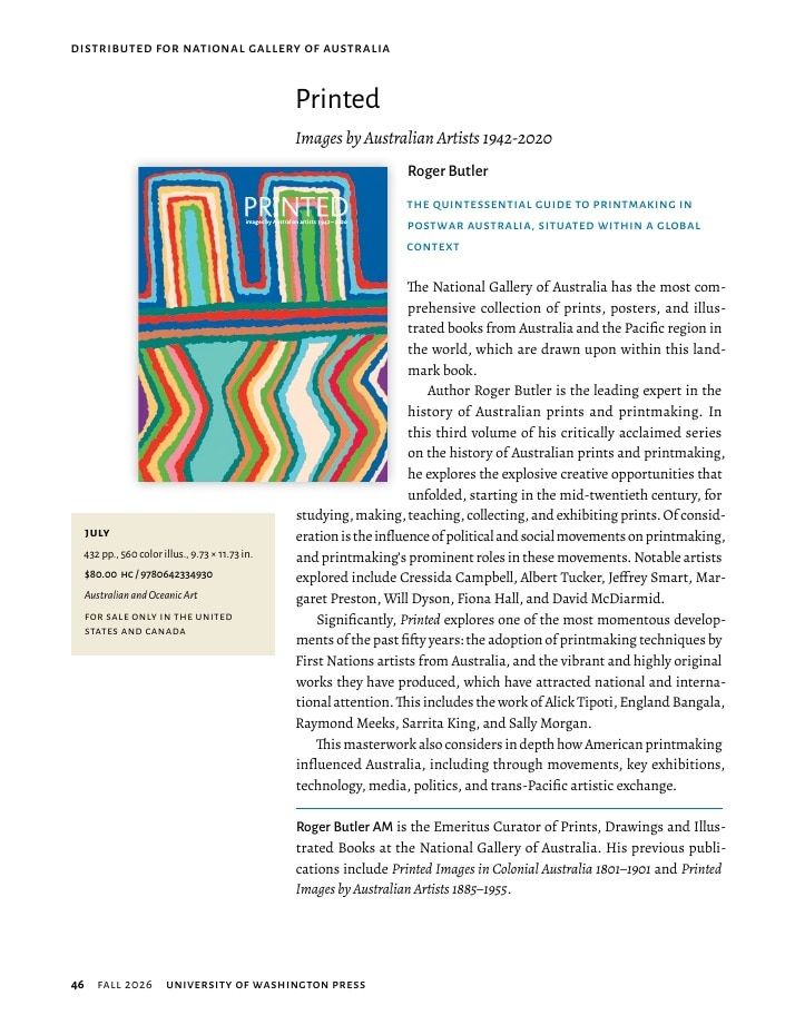University of Washington Press Fall 2026 Catalog Weekly Ad December 31, 2025 - December 31, 2026