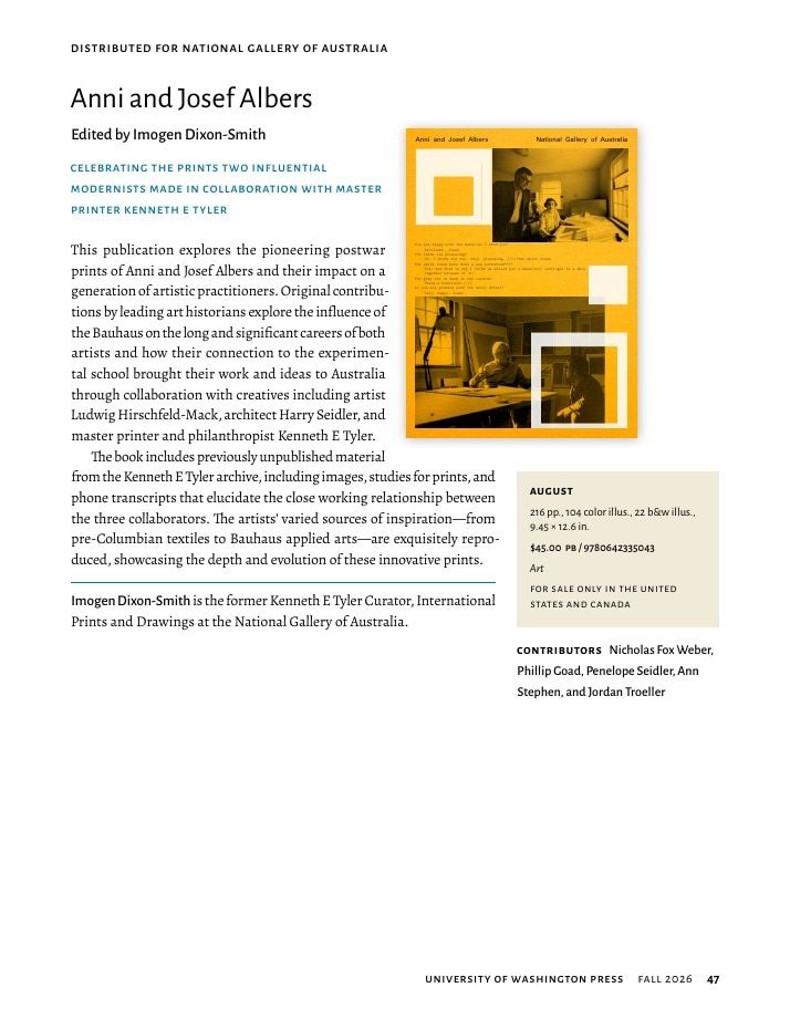 University of Washington Press Fall 2026 Catalog Weekly Ad December 31, 2025 - December 31, 2026