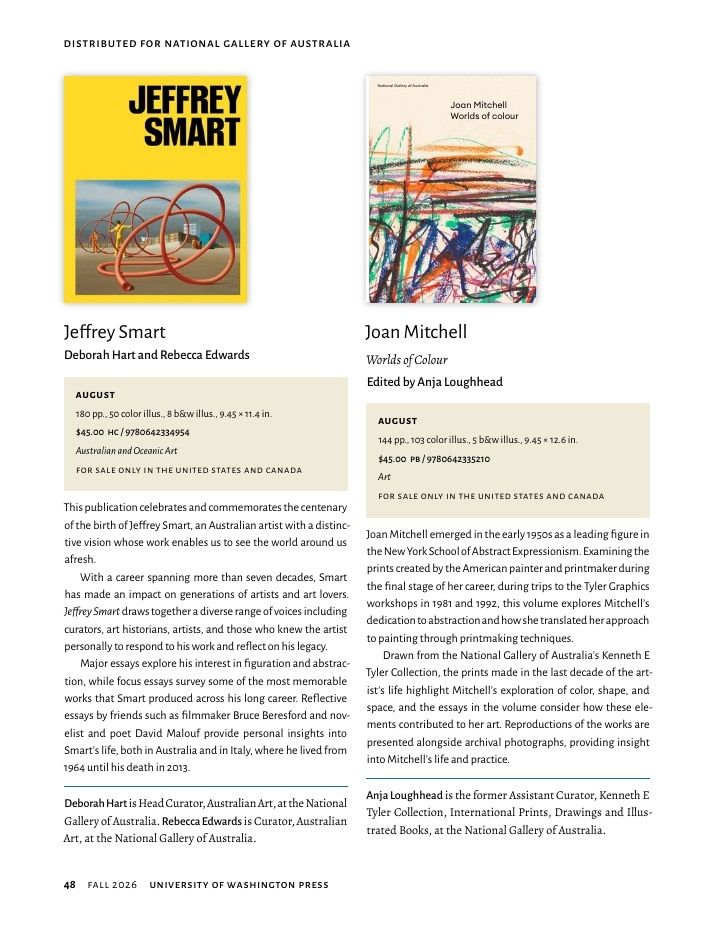 University of Washington Press Fall 2026 Catalog Weekly Ad December 31, 2025 - December 31, 2026