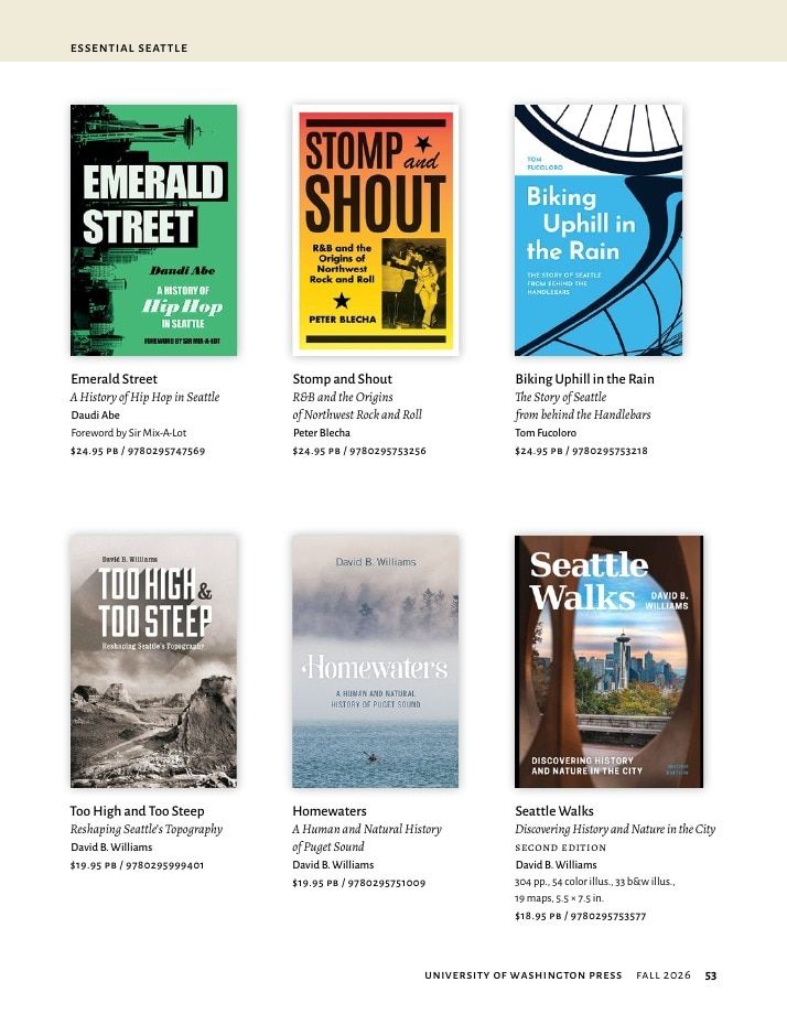 University of Washington Press Fall 2026 Catalog Weekly Ad December 31, 2025 - December 31, 2026