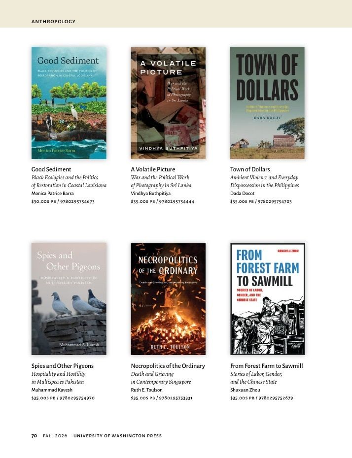 University of Washington Press Fall 2026 Catalog Weekly Ad December 31, 2025 - December 31, 2026