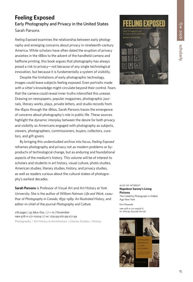 Penn State University Press Fall 2026 Catalog Weekly Ad December 31, 2025 - December 31, 2026