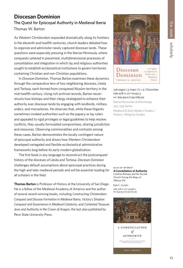 Penn State University Press Fall 2026 Catalog Weekly Ad December 31, 2025 - December 31, 2026