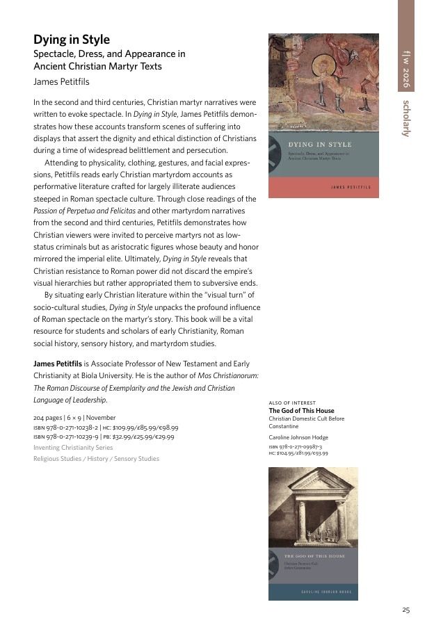 Penn State University Press Fall 2026 Catalog Weekly Ad December 31, 2025 - December 31, 2026