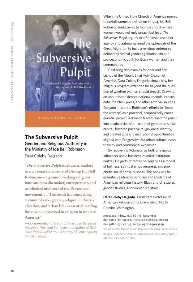 Penn State University Press Fall 2026 Catalog Weekly Ad December 31, 2025 - December 31, 2026